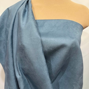 Faux Suede Fabric Blue stone ,100 % polyester Double faced, soft, pliable, clothing, crafts, accessories, hats, belts, vest, jackets,skirts