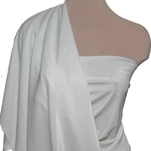 Stretch Spandex WHITE  Velvet  4 ways stretch..formal wear, pageant, home decor, crafts, bridal, HOLIDAY