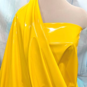 Stretch Pleather Dark Yellow  fabric, 58&quot; ... 2 way stretch , costumes, casual wear, jackets, theater, crafts
