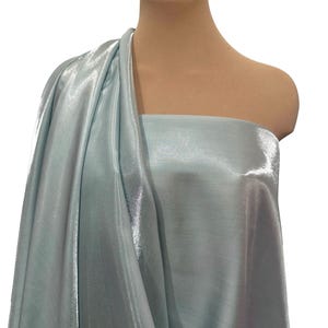 Liquid  shimmer Satin  fabric ORIENTAL ice blue  1 yd bridal, drapery. formal, costume, pageants, crafts ,decor