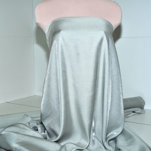 Liquid Shimmer Satin  fabric Pewter Gray 1 YD bridal, drapery. formal, costume,pageants, crafts ,decor