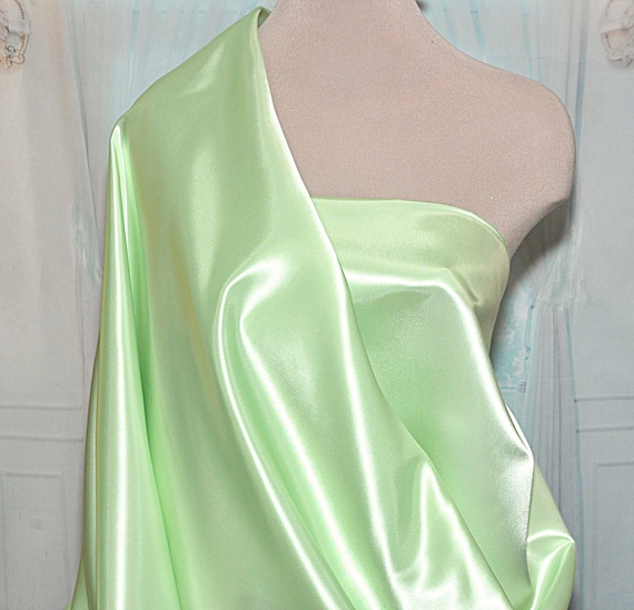 SATINY Blue//green dressy type Fabric Doll Dresses 45/" W Sold by the 1//2 YARD
