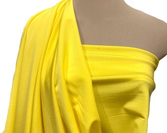 Milliskin Spandex  Fabric Yellow   . 4 way stretch... dance, pageant, gymnastics, costume, formal wear.. by the yard