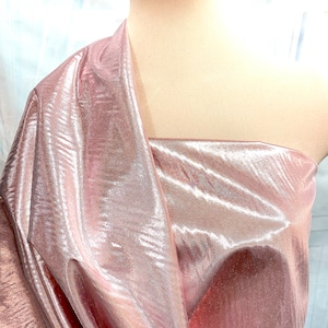 Tissue Lame fabric Pink /white ..44 inches..crafts, costume, decor, doll clothing, gift wrap, hair bows, clothing
