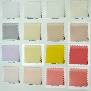 Georgette Crepe Chiffon Fabric color cards..choice of color from charts..1 yard..formal wear, dresses, blouses, home decor