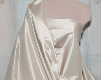 Satin  Back Iridescent Taffeta Beige  1 yd Bridal, formal wear, pageant , home decor, pillows, crafts