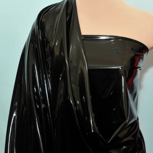 BLACK PU coated Pleather 4 way Stretch  fabric, 58&quot; ...costumes, casual wear, jackets, theater, crafts, pants, shorts , cosplay , club wear