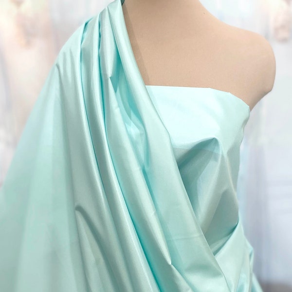 Bridal Taffeta color LUV AQUA  58" wide.. 100% polyester..fabric.. wedding...formal..lining..crafts..home decor