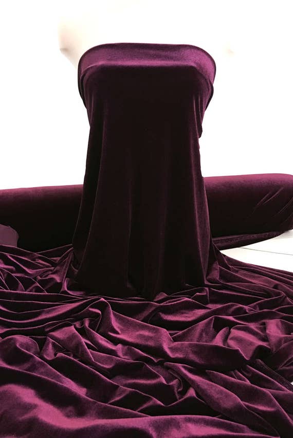 Spandex Aubergine Oder Aubergine Dehnen Samt 4 Wege Etsy