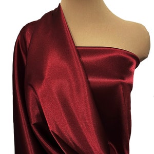 Stretch Satin Maroon/Wine fabric 52" wide...bridal, lingerie , home decor, pajama's