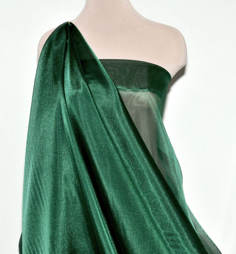 Iridescent Organza Fabric 60 Wide.. Sheer Emerald - Etsy
