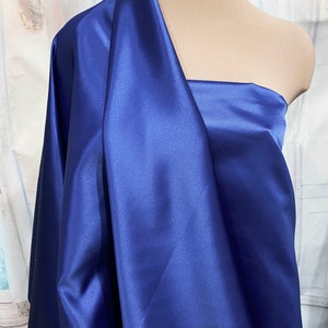 Tkanina satynowa Duchess 60" Royal blue 1147 ... ślubna, formalna, konkurs piękności, garnitury, wystrój domu...ślub...rękodzieło