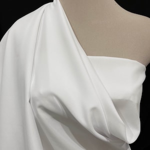 Pongee Polyester Lining Fabric White .. 60&quot; ... used for lining garments, home decor, crafts, costumes