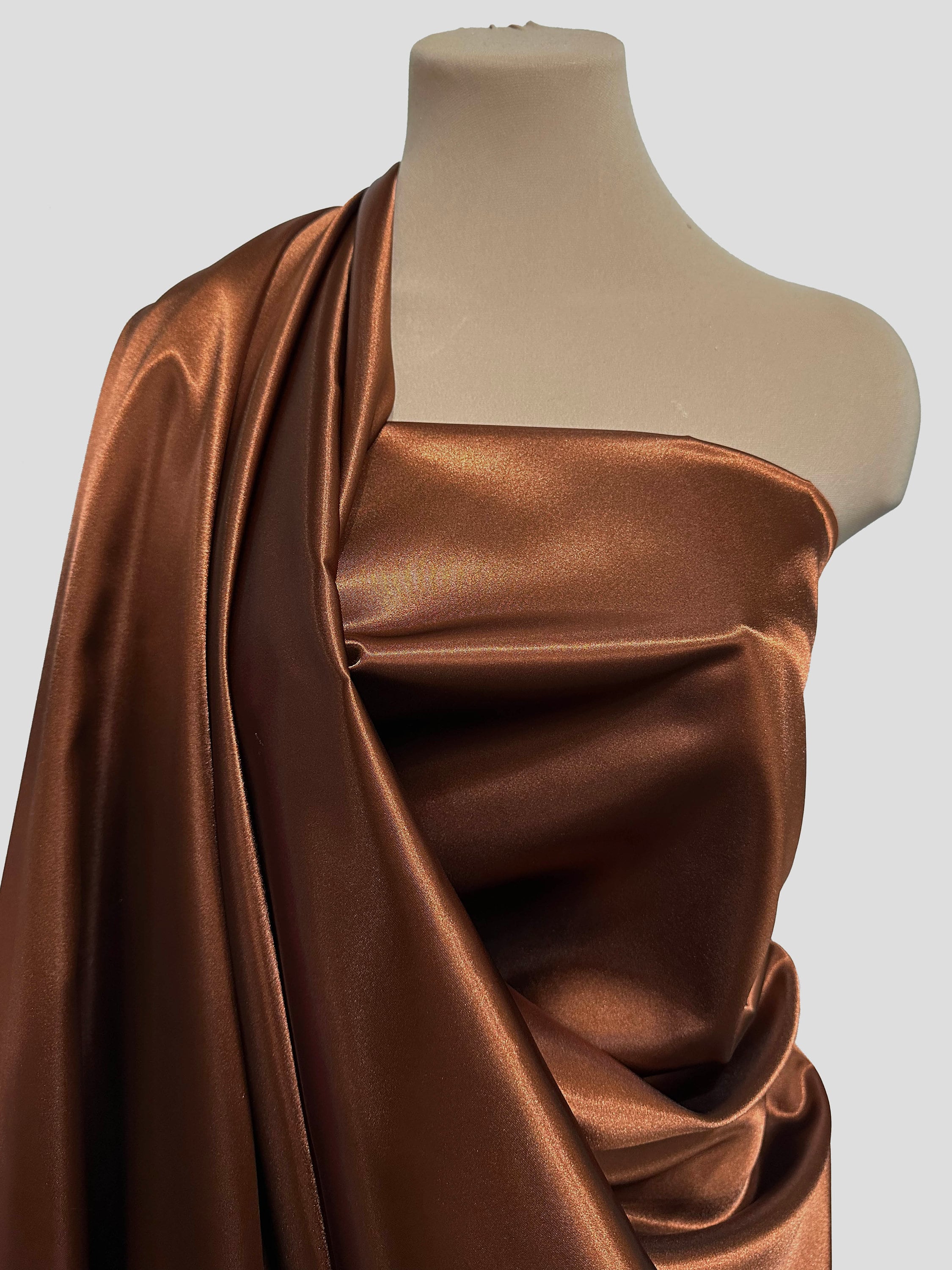 jersey fabric bridesmaid dresses Silky Satin Midi Copper main image 1