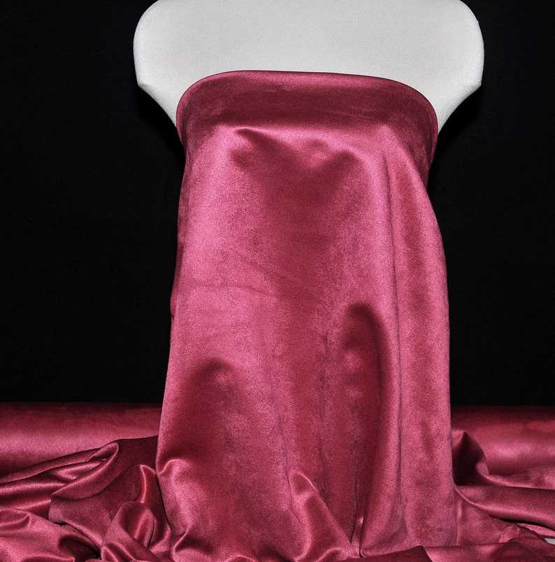 accessories crafts vest pliable hats soft clothing jackets,skirts Faux Suede Fabric Magenta 100 /% polyester Double faced belts