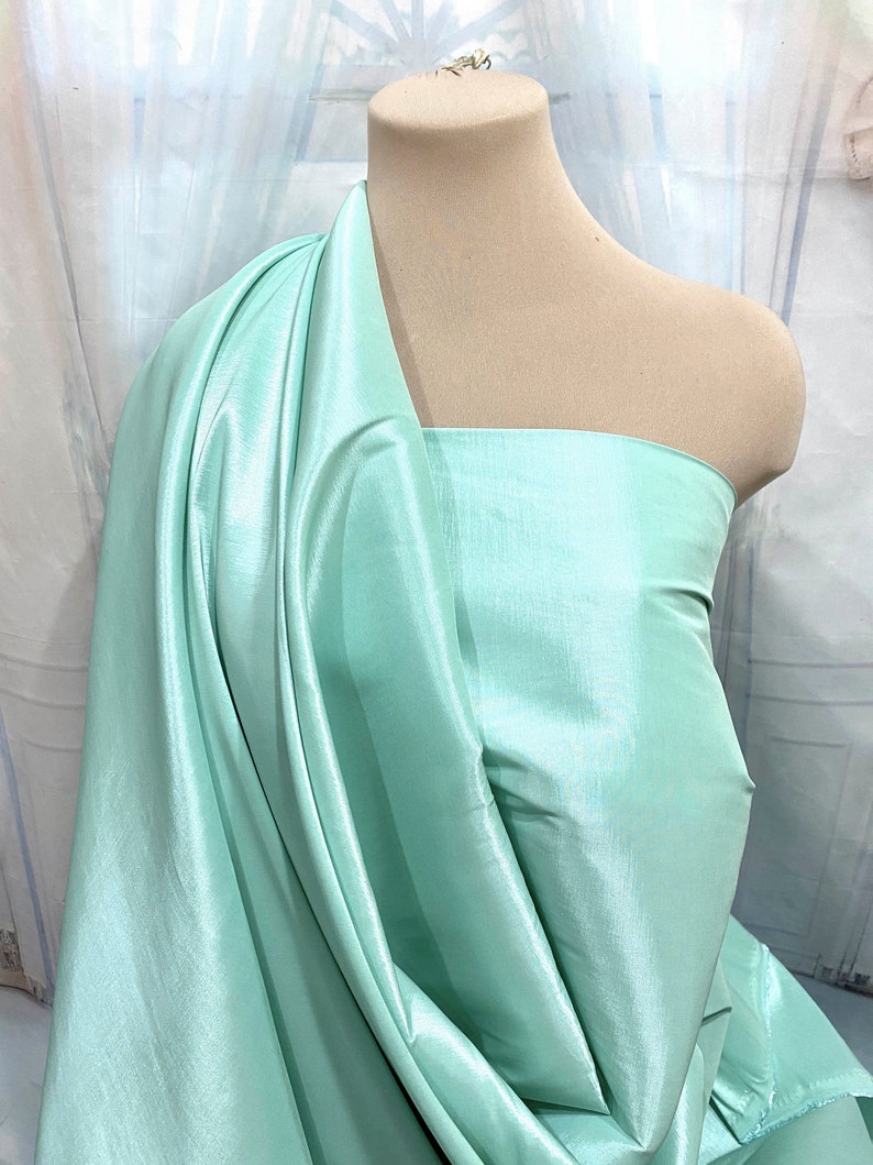 Aloe Wash/Multicolor Embroidered METF-022/3 Silk Taffeta