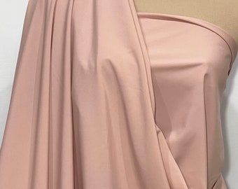 Stretch Polyester Lining Fabric  BLUSH .. 60" ... used for lining garments, home decor, crafts, costumes Mechanical stretch
