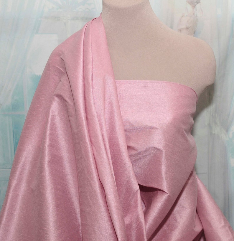 Unstitched Silk Dupioni Shantung Suit in Orange
