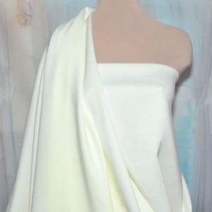 Techno Scuba Fabric 4 ways stretch,  1 yard Ivory   58&quot;  Western Wear, suits, pants, jackets, dresses, wedding dress, bridesmaids