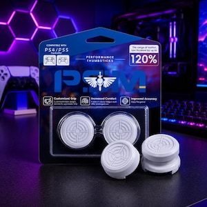 DATA FROG Performance Thumb Grips for PS5 PS4 Controller, High Rise Joystick Caps, 8BitDo Ultimate Compatible, Gaming Stick Covers