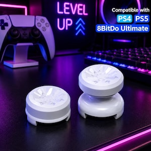 Performance Thumb Grips for PS5 PS4 Controller, High Rise Joystick Caps, Gaming Analog Stick Covers, Gamer Accessory