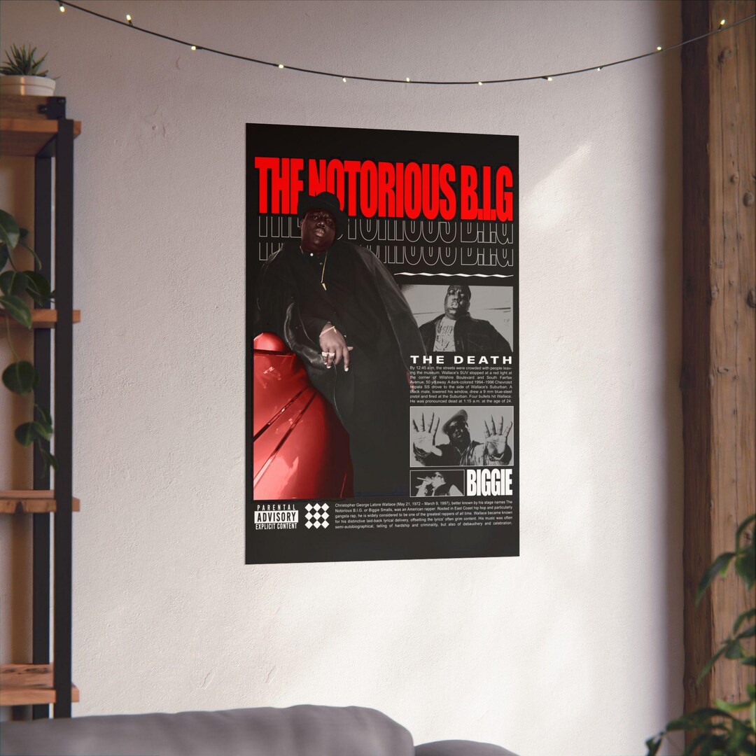 Biggie Poster Rapper Biggie Smalls Poster Design Biggie Smalls T-shirt Design Png Design ...