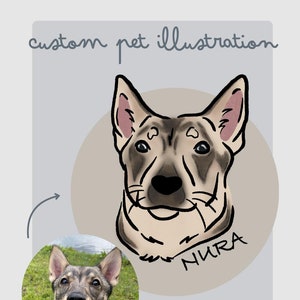 Custom Pet Portrait, Dog Cat Art, Personalized Pet Illustration, Playful Pet Drawing, Doodle Style, Pet Memorial, Digital Pet Art, Pet Gift