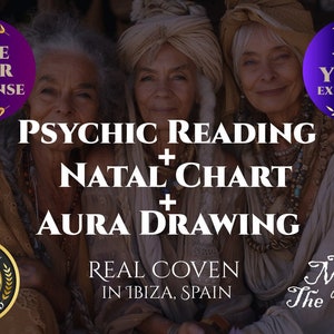 Rituel de sorcellerie le même jour, dessin d'aura complète, lecture personnalisée du thème natal, lecture psychique des vraies sorcières, pack sorcellerie