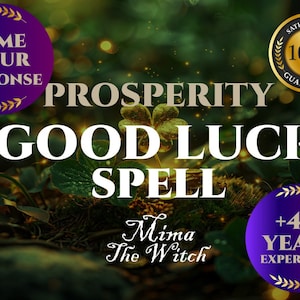 Luck Spell Reading, Attract Wealth & Luck: Abundance Spell, Prosperity Enchantment, Powerful Magic, Good Fortune Ritual, Wealth Enhancement