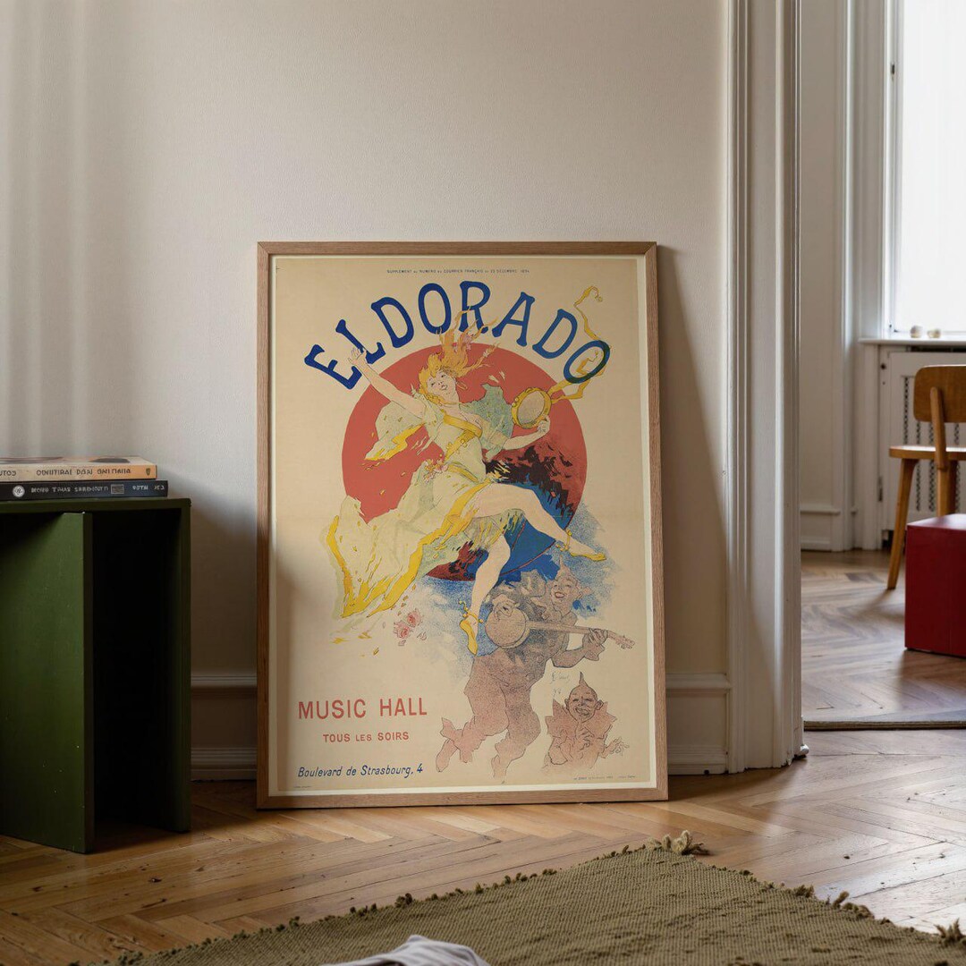 Vintage Eldorado Music Hall Poster Print, Retro French Theatre Wall Art ...