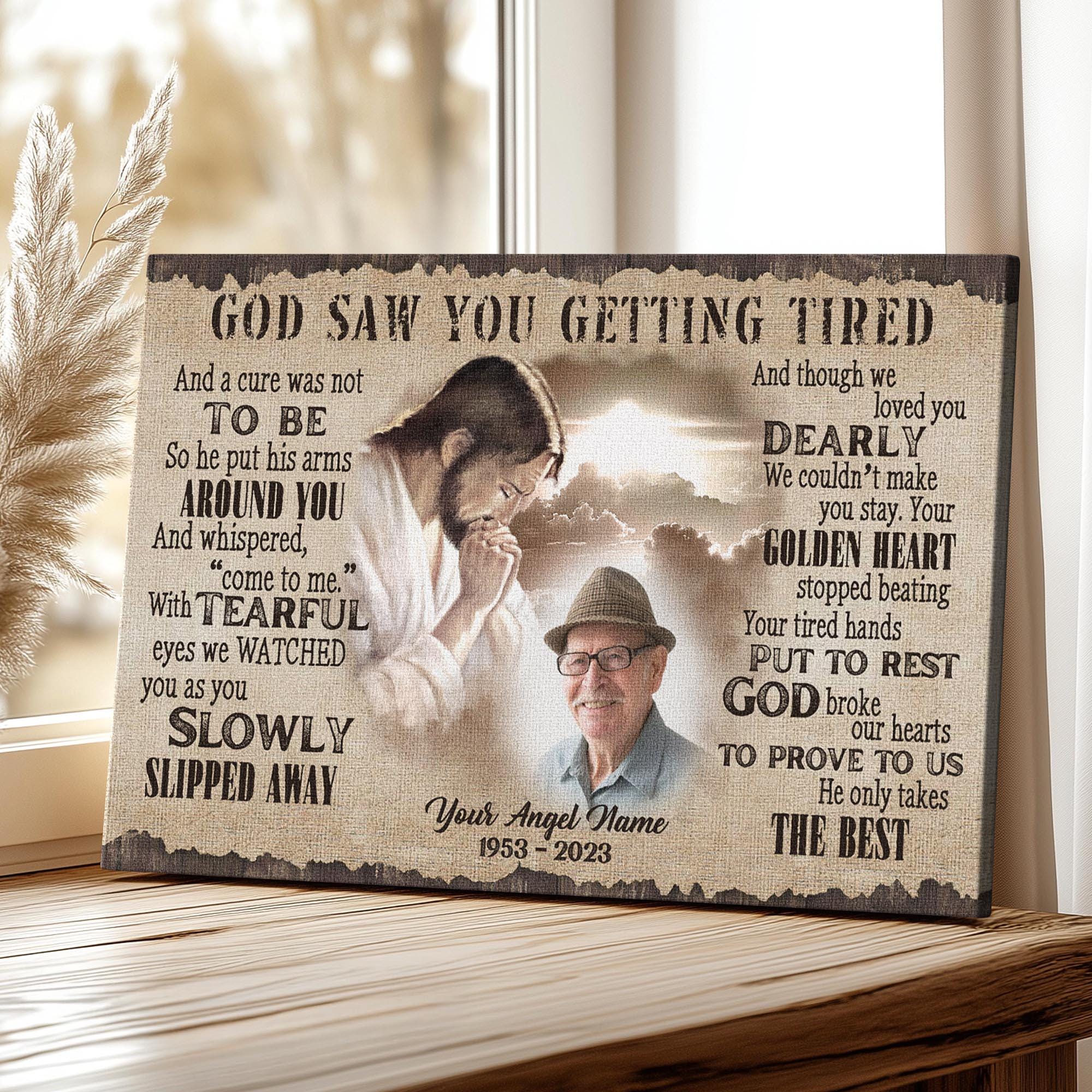Custom Memorial Canvas, Personalized Photo Tribute Gift for Loved Ones, In Loving Memory Keepsake with Name Date Photo
