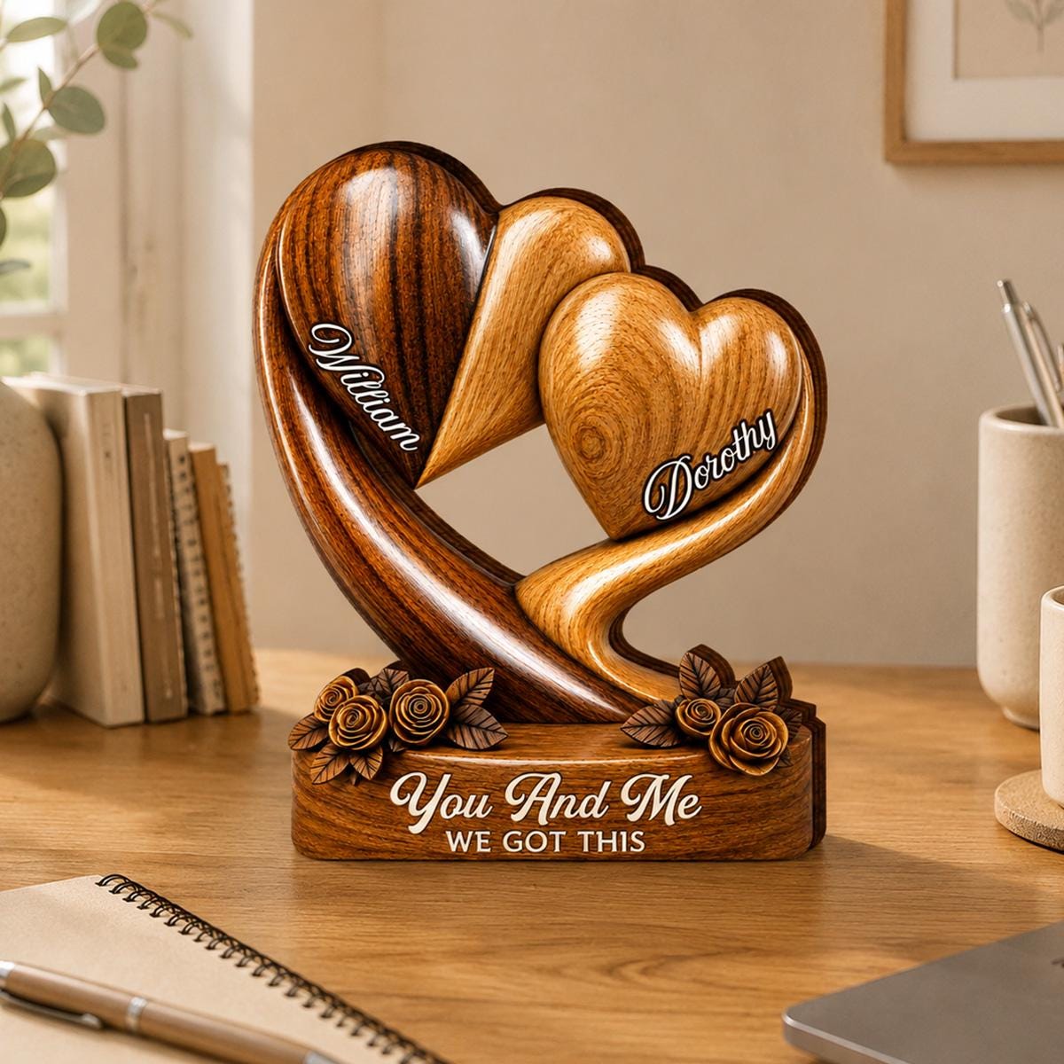 Intertwined Wood Hearts - Etsy