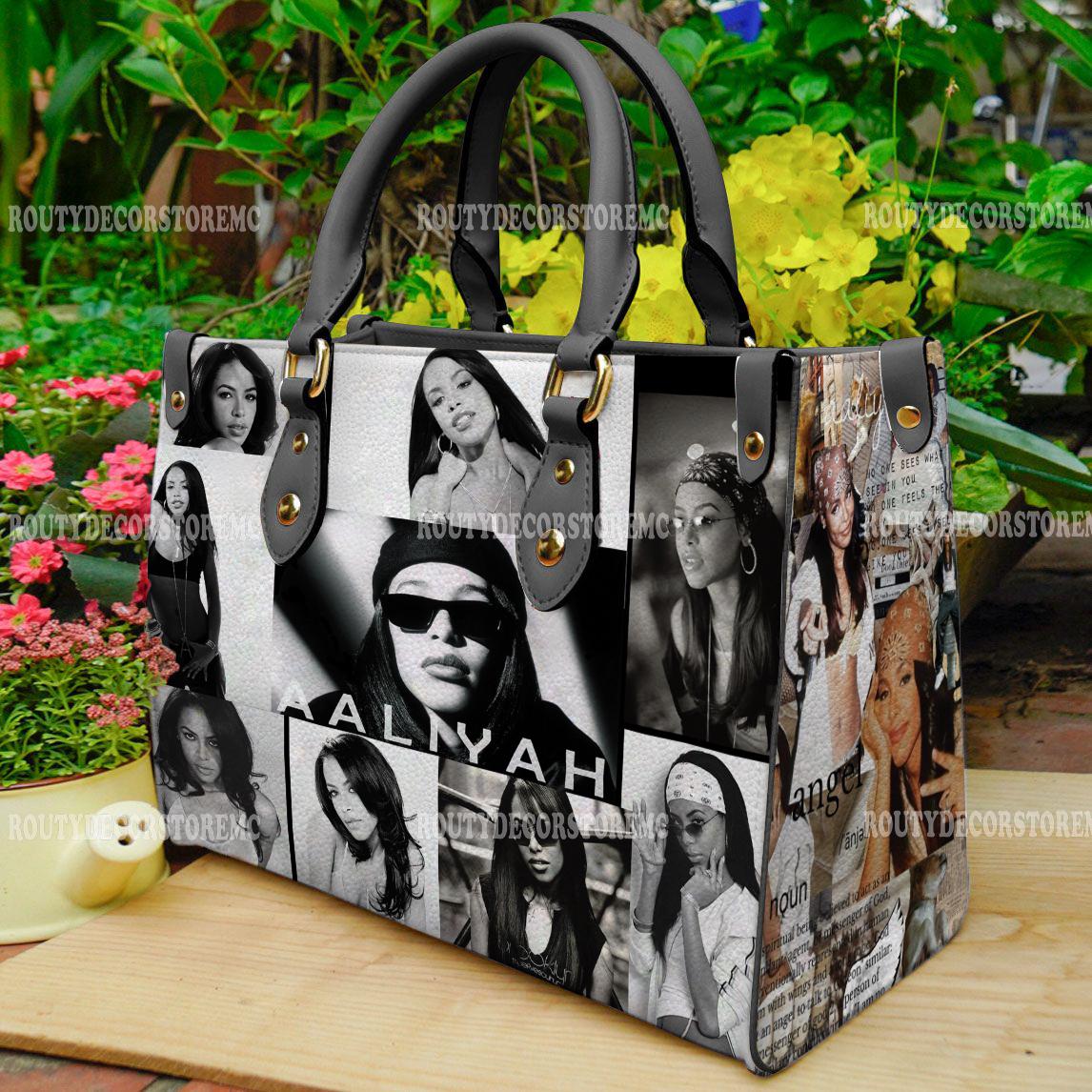 Discover Aaliyah Women Leather Handbag,Aaliyah Lovers Handbag, Gift For Mom, Aaliyah Fans Gifts