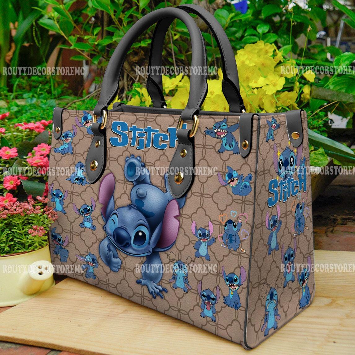 Discover Lilo and Stitch Disney Cartoon Leather Handbag,Stitch Lover's Handbag, Gift For Her