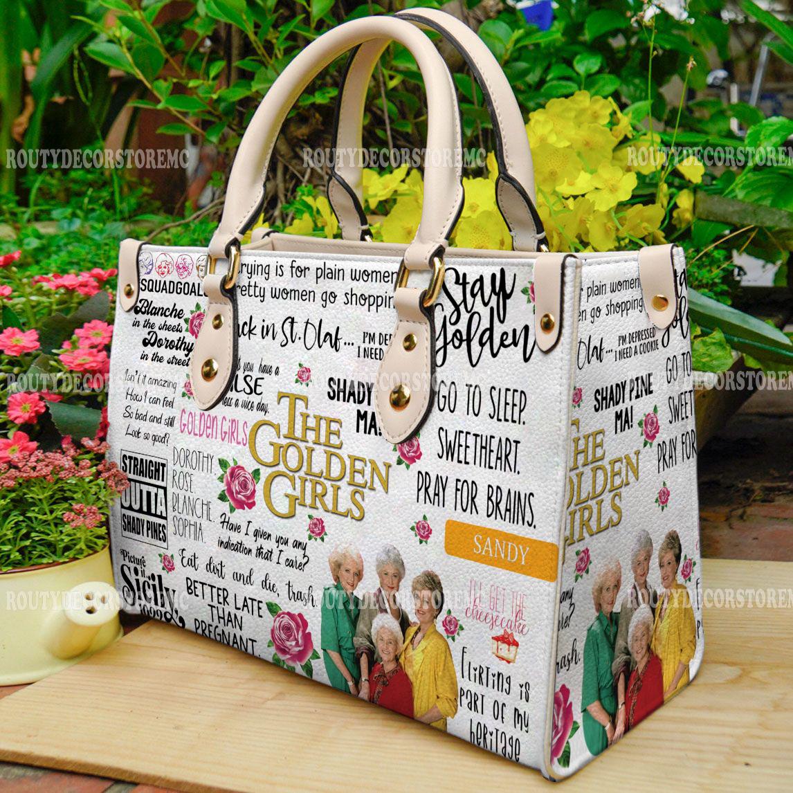 Discover The Stay Golden Women Leather Handbag,The Stay Golden Lovers Handbag, Gift For Mom