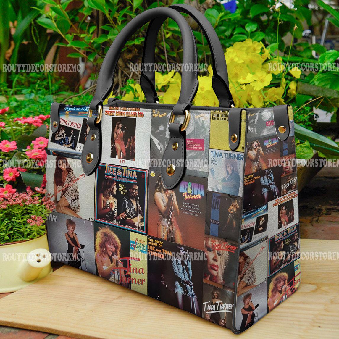 Discover Tina Tuner Music Women Leather Handbag,Tina Tuner Lover's Handbag,Custom Leather Bag,Gift For Her,Tina Tuner Gift