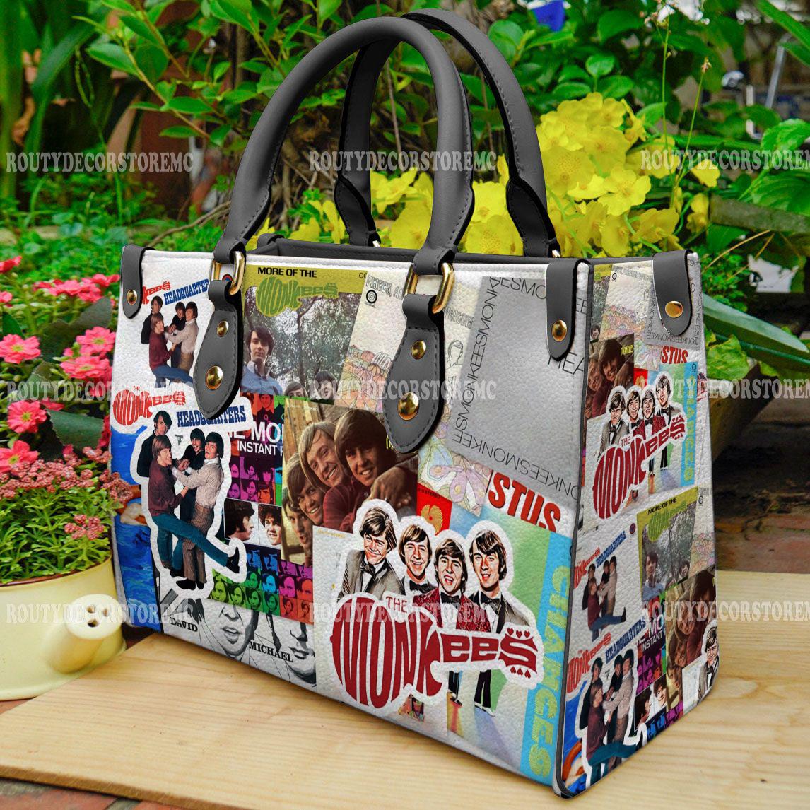 Discover The Monkees Music Women Leather Handbag,The Monkees Lover's Handbag,Custom Leather Bag,Gift For Her,Christmas Gift