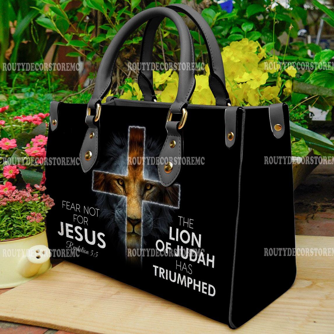 Discover The Lion Of Judah Women Leather Bag,Jesus Women Handbag,Custom Leather Bag,Shopping Bag,Christian Gifts