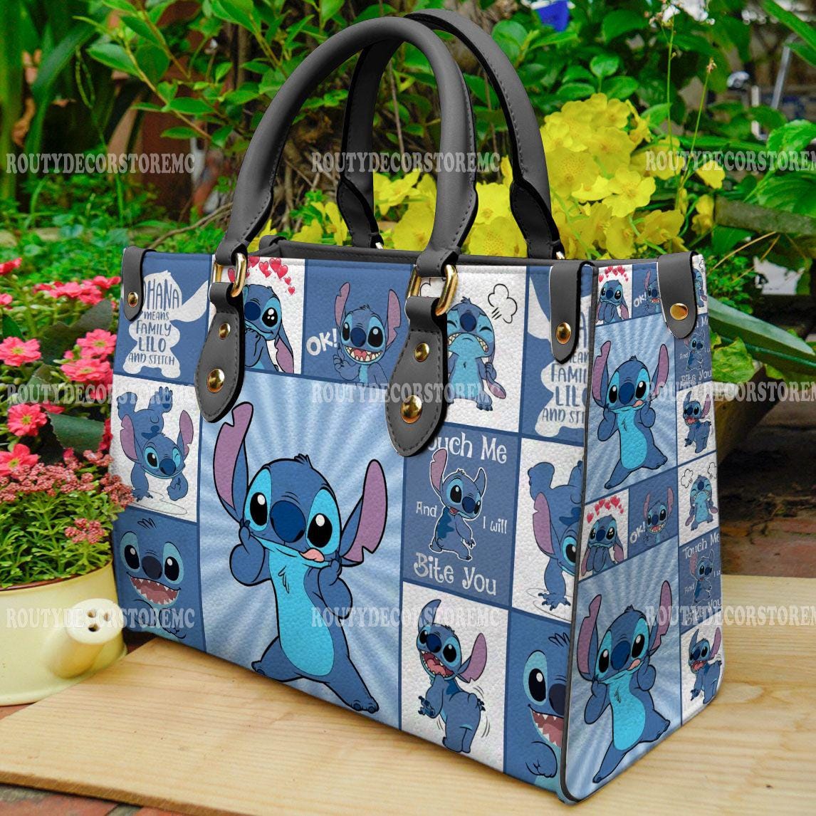 Discover Disney Lilo and Stitch Cartoon Leather Handbag,Stitch Lover's Handbag, Gift For Her