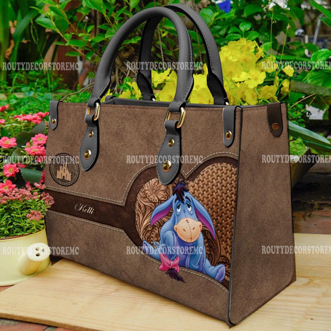 Discover Winnie The Pooh Eeyore Cartoon Leather Handbag,Eeyore Lovers Handbag, Gift For Her