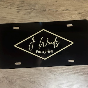 Custom Metal License Plate - Aluminum - Engraved - Customized - Personalized