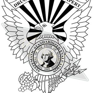 Logo dell'esperto di riconoscimento di droghe (DRE) dello Stato di Washington, download del file digitale