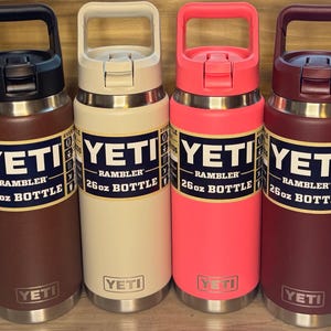 Yeti Rambler, 26oz with Flip Straw Lid, Customized - Laser Engraved