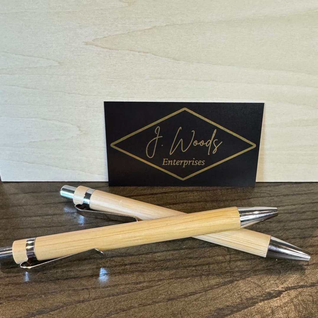 Personalized Laser Engraved Bamboo Ballpoint Pen, Custom Name - Etsy