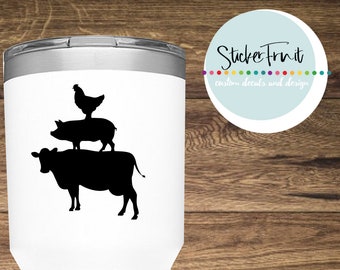 Farmhouse Decal Farm Decal Cow Decal Pig Decal Chicken Decal Farmhouse Decor Farm Animals Animal decor