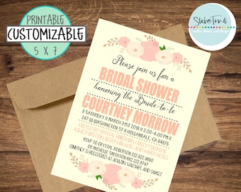 Wedding Shower Invitation Birthday Party Invite Wedding Invite Rehearsal Dinner Invite Save the Date Engagement Party Invite Announcement