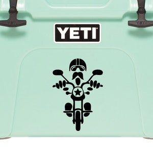 Motorcycle Decal-Guy Decal Motorcycle Rider Decal-Harley Davidson-Ice Chest Decal-Cooler Decal-Gifts for Him-Decal for Guy image 5