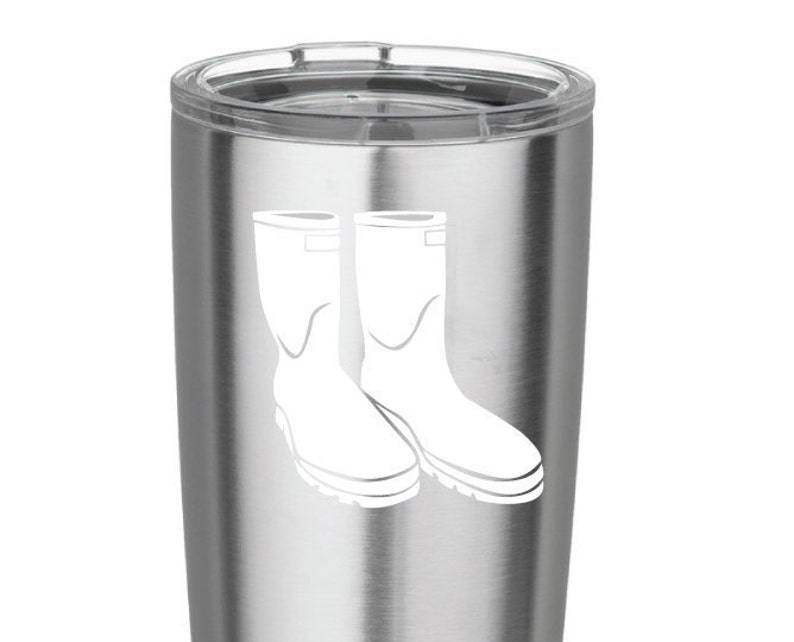 Shrimp Boot Decal Vinyl Decal for Yeti Cups RTIC cups Yeti tumblers RTIC tumbler Car iPads Computer or Whatever other Surface you can Find image 1