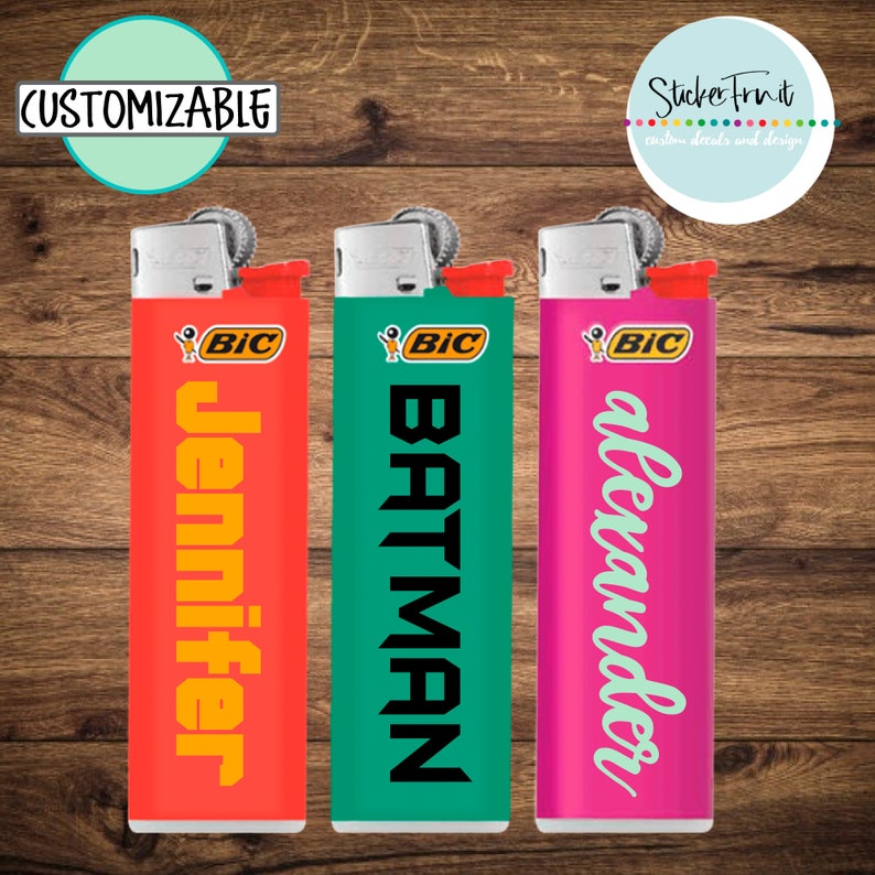 Lighter Decals Personalized Lighter Decals Small Name Decals Etsy