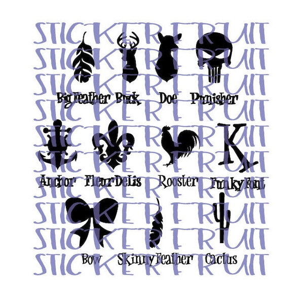 11 Options! You Choose! Tanning Bed Decals Tanning Bed Stickers Feather Rooster Bow Initial Deer Doe Buck Anchor Fleur De Lis Cactus